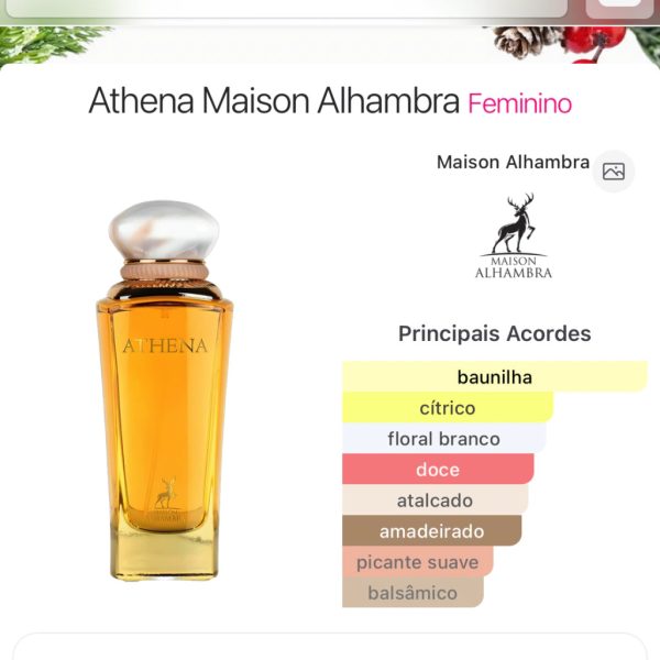Athena Maison Alhambra Ref. Olfativa Burberry Goddess 100ml Eau de Parfum