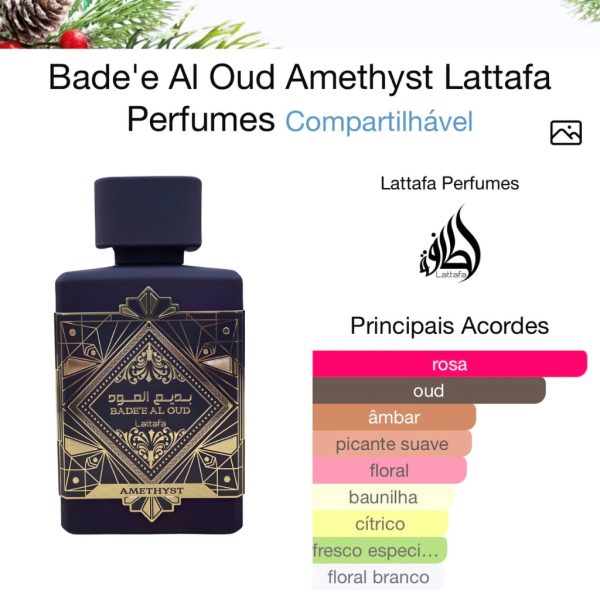 Bade'e Al Oud Amethyst Lattafa 100ml Eau de Parfum