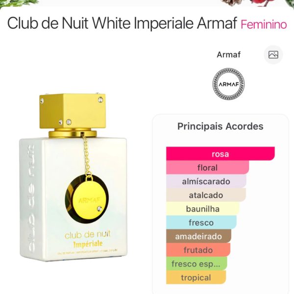 Club de Nuit White Imperiale Armaf 105ml Eau de Parfum