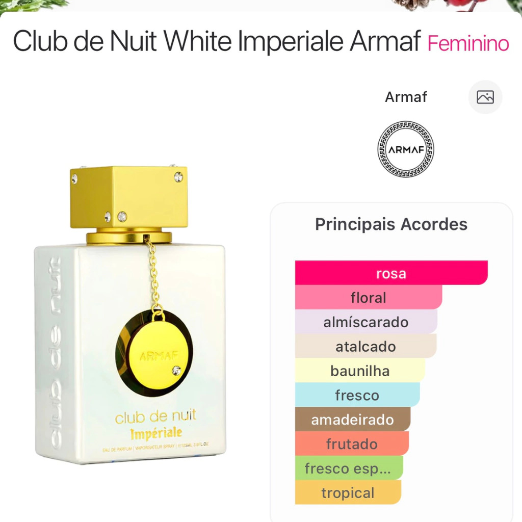 Club de Nuit White Imperiale Armaf 105ml Eau de Parfum