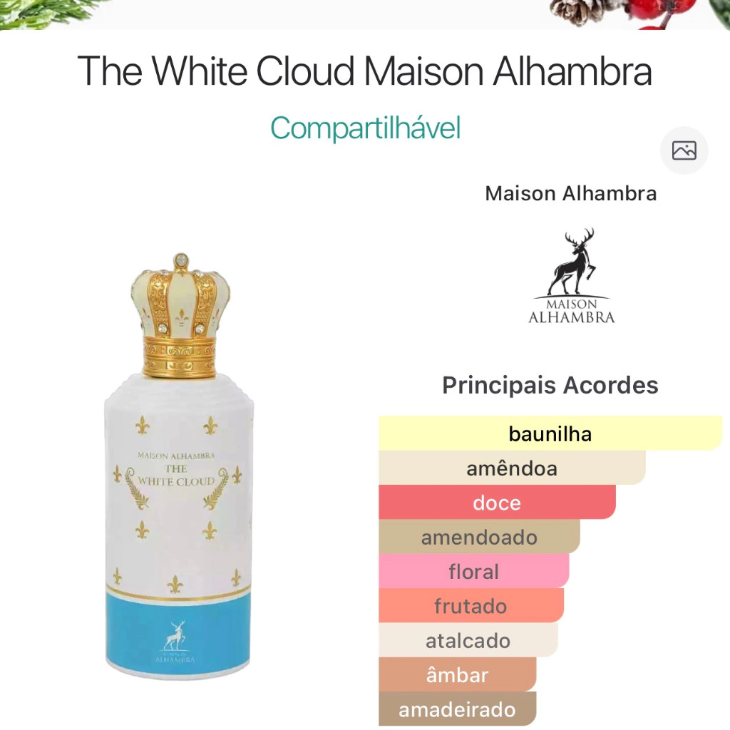 The White Cloud Maison Alhambra Eau de Parfum 100ml