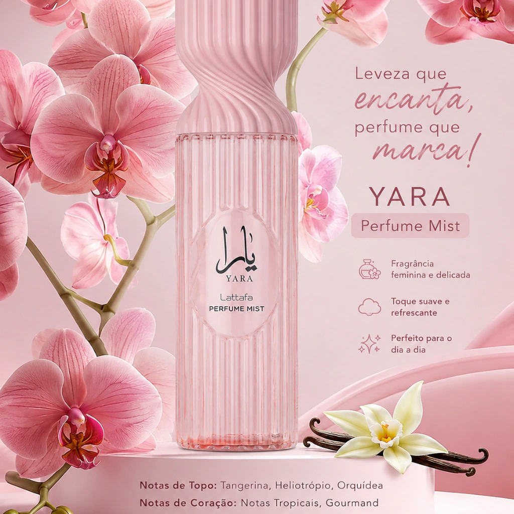 Yara Body Mist Lattafa Feminino 200ml